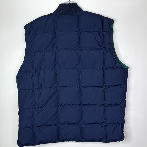 Vintage Eddie Bauer Goose Down Reversible Green Blue Puffer Vest Size Large - Picture 4 of 9